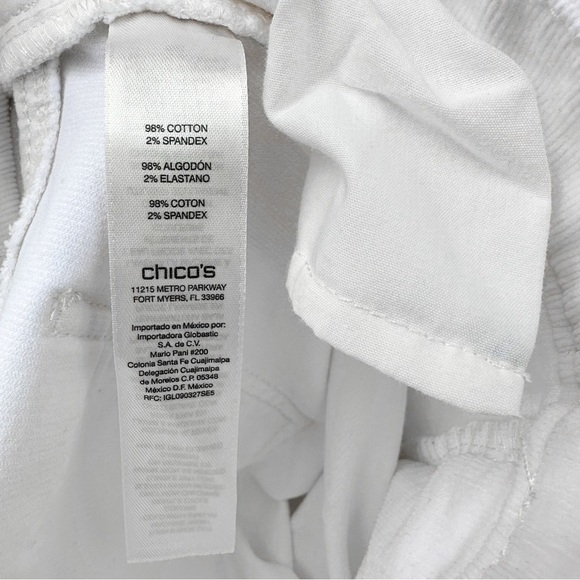 Chico’s Slim Corduroy Pants Ivory White - Picture 9 of 10